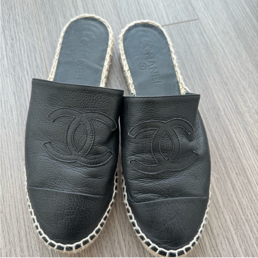 Chanel backless espadrilles